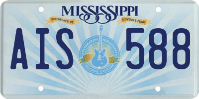 MS license plate AIS588