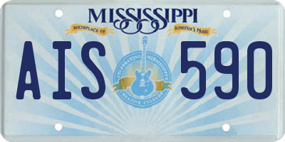 MS license plate AIS590