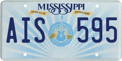 MS license plate AIS595