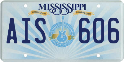 MS license plate AIS606