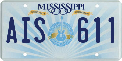 MS license plate AIS611