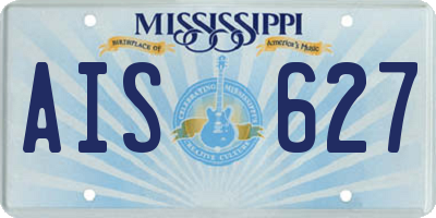 MS license plate AIS627
