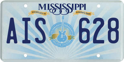 MS license plate AIS628