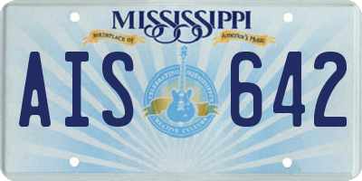 MS license plate AIS642