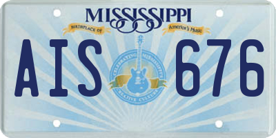 MS license plate AIS676