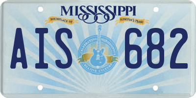 MS license plate AIS682