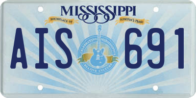 MS license plate AIS691