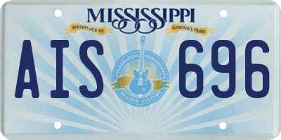 MS license plate AIS696
