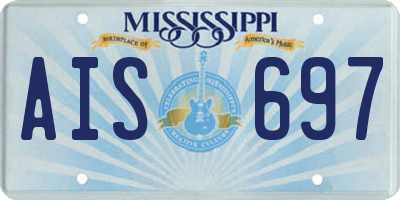 MS license plate AIS697