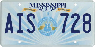 MS license plate AIS728