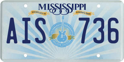 MS license plate AIS736
