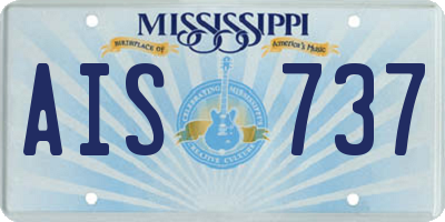 MS license plate AIS737