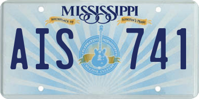 MS license plate AIS741
