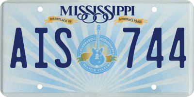 MS license plate AIS744