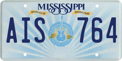 MS license plate AIS764