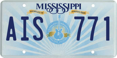 MS license plate AIS771