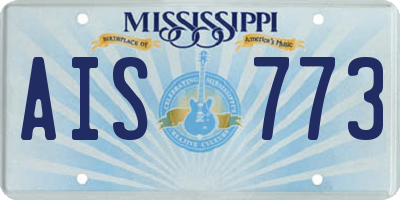 MS license plate AIS773