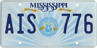 MS license plate AIS776