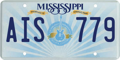 MS license plate AIS779
