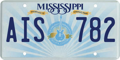 MS license plate AIS782