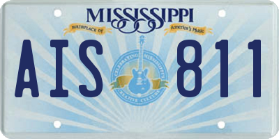 MS license plate AIS811