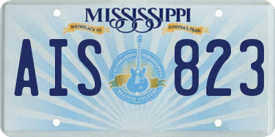 MS license plate AIS823