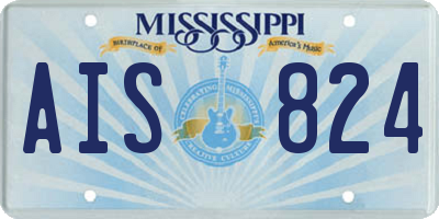MS license plate AIS824