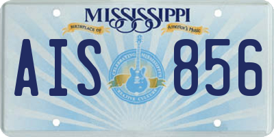 MS license plate AIS856