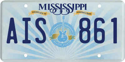 MS license plate AIS861
