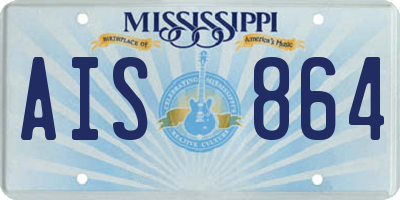 MS license plate AIS864