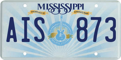 MS license plate AIS873
