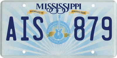 MS license plate AIS879