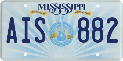 MS license plate AIS882
