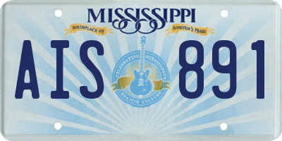 MS license plate AIS891