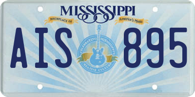 MS license plate AIS895