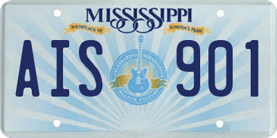 MS license plate AIS901