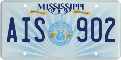 MS license plate AIS902