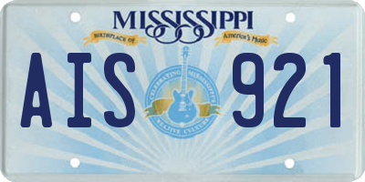MS license plate AIS921