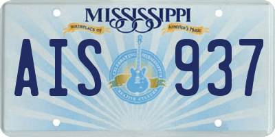MS license plate AIS937