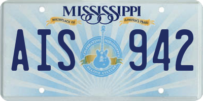 MS license plate AIS942