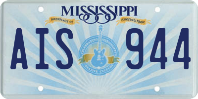 MS license plate AIS944