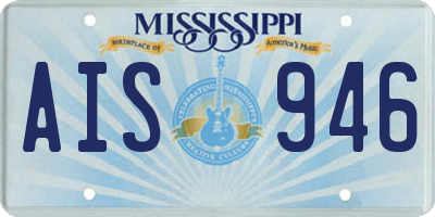 MS license plate AIS946