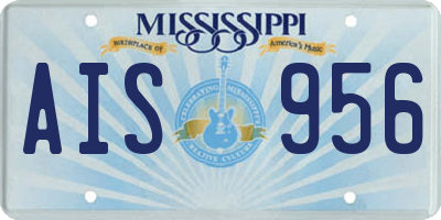 MS license plate AIS956