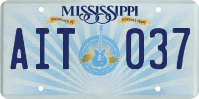 MS license plate AIT037