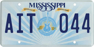 MS license plate AIT044