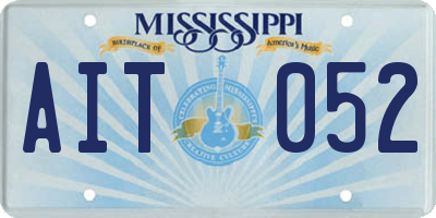 MS license plate AIT052