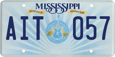 MS license plate AIT057