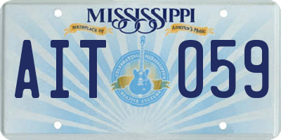 MS license plate AIT059