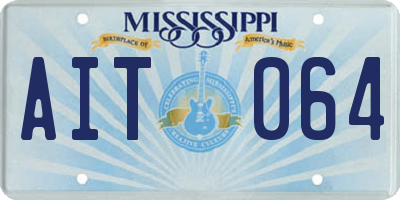 MS license plate AIT064