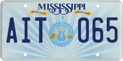 MS license plate AIT065